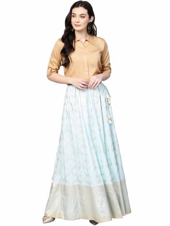 New And Unique Trending Readymade Pair Of Top With Skirt Is Here In Fine Colored Shirt Paired With Skirt. This Readymade Pair Is Fabricated On Fine Range And Avialble In All Regular Sizes.