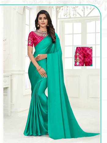 Look Attractive Wearing This Saree Paired With Contrased Colored Blouse.  This Heavy Saree Is Columbus chiffon Based Dyed And Blouse In Satin Based With Designer Printed With Diamond Work.Which Gives A Rich Look To Your Personality. Buy This Pretty Saree Now.