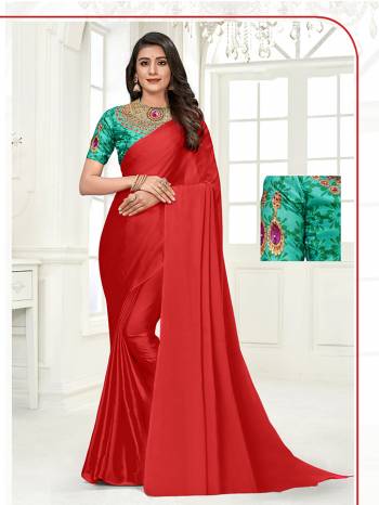 Look Attractive Wearing This Saree Paired With Contrased Colored Blouse.  This Heavy Saree Is Columbus chiffon Based Dyed And Blouse In Satin Based With Designer Printed With Diamond Work.Which Gives A Rich Look To Your Personality. Buy This Pretty Saree Now.