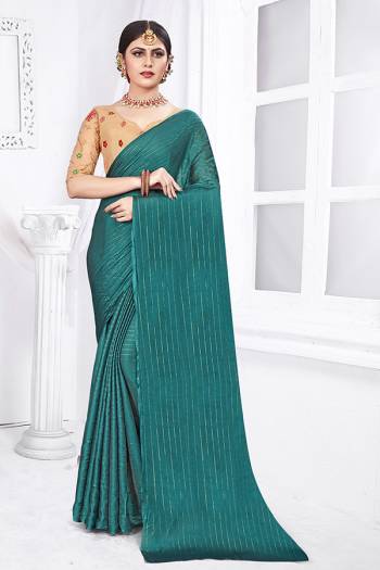 Celebrate This Festive Season In This Very Pretty Colored Wevon Jari Lining Designer Saree Paired With Contrasting Creen Colored Blouse. This Saree Are Rainbow Silk and Blouse Are Net Cotton Based Beautified With Detailed Embroidery. 