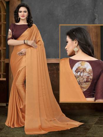 Adorn The Pretty Angelic Look Wearing This Heavy Saree In Fine Color Paired With Contrasting Colored Blouse. This Saree Is Fabricated On Satin Georgette Paired With Banglori Satin Fabricated Blouse Are Designer Printed. Its Pretty Color Pallete Will Give An Attractive Look To Your Personality. 