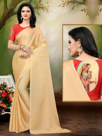 Adorn The Pretty Angelic Look Wearing This Heavy Saree In Fine Color Paired With Contrasting Colored Blouse. This Saree Is Fabricated On Satin Georgette Paired With Banglori Satin Fabricated Blouse Are Designer Printed. Its Pretty Color Pallete Will Give An Attractive Look To Your Personality. 