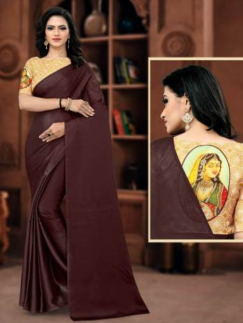 Adorn The Pretty Angelic Look Wearing This Heavy Saree In Fine Color Paired With Contrasting Colored Blouse. This Saree Is Fabricated On Satin Georgette Paired With Banglori Satin Fabricated Blouse Are Designer Printed. Its Pretty Color Pallete Will Give An Attractive Look To Your Personality. 