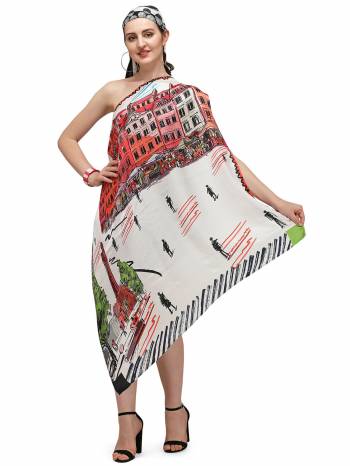 Enhance The Look Of Your Gown, Lehenga Or Even Kurti With This Pretty Digital Printed With Health Guard Anti Viral Coating  Fabricated Scarf. You Can Pair This Up Same Colored Attire. Buy Now.