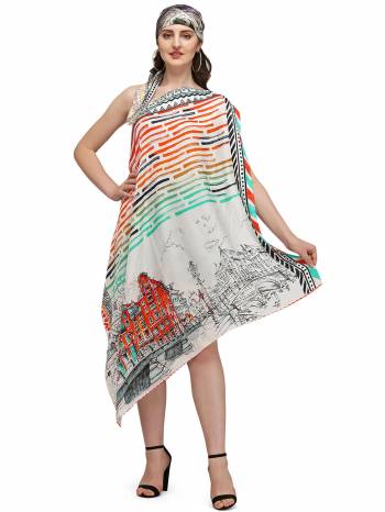 Enhance The Look Of Your Gown, Lehenga Or Even Kurti With This Pretty Digital Printed With Health Guard Anti Viral Coating  Fabricated Scarf. You Can Pair This Up Same Colored Attire. Buy Now.