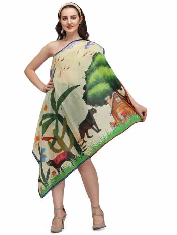 Enhance The Look Of Your Gown, Lehenga Or Even Kurti With This Pretty Digital Printed With Health Guard Anti Viral Coating  Fabricated Scarf. You Can Pair This Up Same Colored Attire. Buy Now.