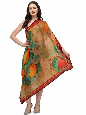 Enhance The Look Of Your Gown, Lehenga Or Even Kurti With This Pretty Digital Printed With Health Guard Anti Viral Coating  Fabricated Scarf. You Can Pair This Up Same Colored Attire. Buy Now.