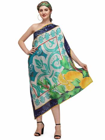 Enhance The Look Of Your Gown, Lehenga Or Even Kurti With This Pretty Digital Printed With Health Guard Anti Viral Coating  Fabricated Scarf. You Can Pair This Up Same Colored Attire. Buy Now.