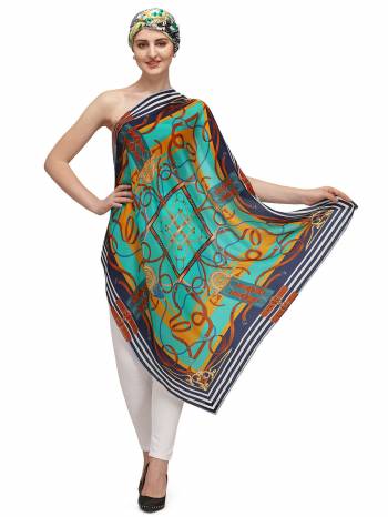 Enhance The Look Of Your Gown, Lehenga Or Even Kurti With This Pretty Digital Printed With Health Guard Anti Viral Coating  Fabricated Scarf. You Can Pair This Up Same Colored Attire. Buy Now.