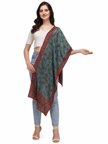 Enhance The Look Of Your Gown, Lehenga Or Even Kurti With This Pretty Digital Printed With Health Guard Anti Viral Coating  Fabricated Scarf. You Can Pair This Up Same Colored Attire. Buy Now.