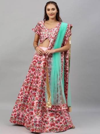 Look This Heavy Designer Lehenga Choli In All Over Color. This Heavy Designer Digital Printed Lehenga Choli Is Satin Silk Based Paired With Net Fabricated Dupatta, It Is Beautified With Lovely Attractive Look.