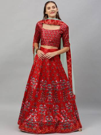 Look This Heavy Designer Lehenga Choli In All Over Color. This Heavy Designer Digital Printed Lehenga Choli Is Satin Silk Based Paired With Net Fabricated Dupatta, It Is Beautified With Lovely Attractive Look.