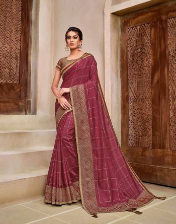 Rich Look This Pretty Elegant Looking Designer Party Wear Saree In Fine Color Paired With Contrasted Colored Blouse. This Saree And Blouse Are Heavy Silk Based With Designer Fiol Printed With Embroidery Work Beautified Saree. Buy Now.