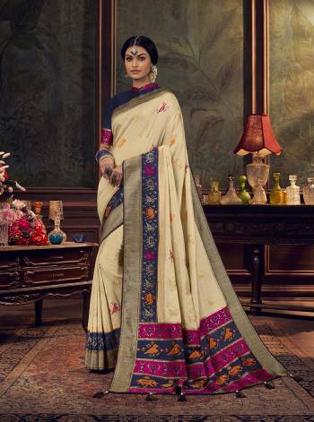 Look Attractive Wearing This Saree Paired With Blouse.  This Heavy Designer Saree Is Art Silk Based Which Gives A Rich Look To Your Personality. Buy This Pretty Saree Now.