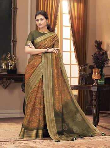 Grab This Pretty Elegant Looking Designer Saree In Dusty Color Paired With Blouse. This Saree And Blouse Are Chiffon Based Beautified With Wevon Designer With Digital Printed And Embroidery. Buy Now.