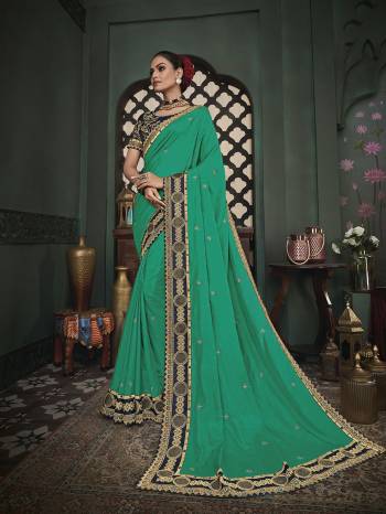 Adorn The Pretty Angelic Look Wearing This Heavy Designer Saree In Fine Color Paired With Blouse. This Saree Is Fabricated On Art Silk Paired With Art Silk Fabricated Blouse Are Heavy Designer Embroidered . Its Pretty Color Pallete Will Give An Attractive Look To Your Personality. 