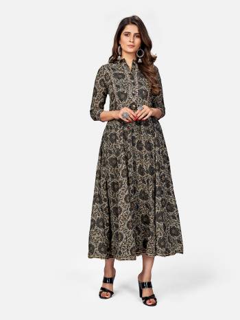 For Your Semi-Casuals, Grab This Designer Readymade Long Kurti In Fine Color Fabricated On Cotton. It Is Beautified With Designer Printed And Embroidery And You Can Pair This Up With Accessories For A Festive Look. Buy Now.