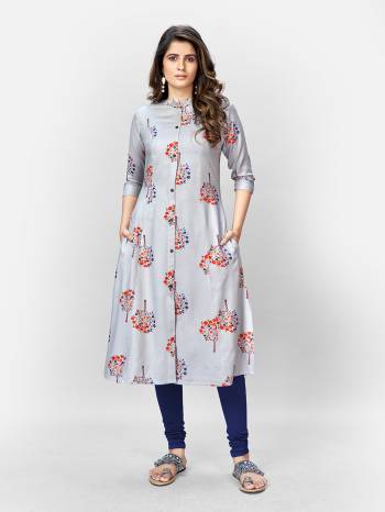 Grab This Designer Readymade Long Kurti In Fine Color Fabricated On Rayon. It Is Beautified With Designer Printed And You Can Pair This For A Festive Look. Buy Now.