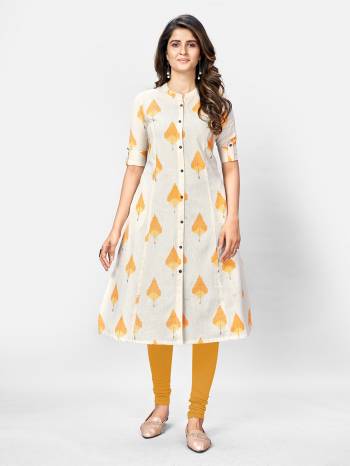 Grab This Designer Readymade Long Kurti In Fine Color Fabricated On Cotton. It Is Beautified With Designer Printed And You Can Pair This For A Festive Look. Buy Now.