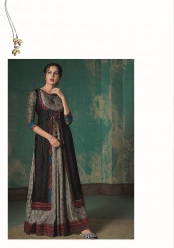 Look Your Rich And Elegant Taste Wearing This Designer Readymade Long Gown With Jacket In English Color. This  Pretty Gown And Jacket Is Fabricated On Blend Cotton Beautified Designer Printed. Its Fabric Is Soft Towards Skin And Easy To Carry All Day Long. 