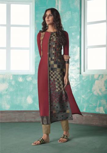 For Your Semi-Casuals, Grab This Designer Readymade Long Kurti In Fine Color Fabricated On Rayon Silk. It Is Beautified With Designer Printed. For A Festive Look. Buy Now.