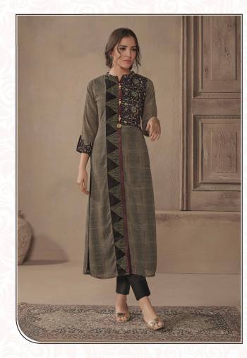 Attrective Look This Designer Readymade Long Kurti In Fine Color Fabricated On Rayon Silk. It Is Beautified With Designer Printed. For A Festive And Partywear Designer Long Kurti. Buy Now.