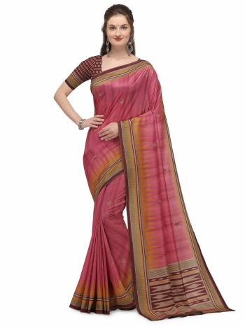 Adorn The Pretty Angelic Look Wearing This Heavy Designer Wevon Woth Digital Printed Saree In Fine Color Paired With Contrasting Colored Blouse. This Saree Is Fabricated On Tussar Silk Paired With Blouse. Its Pretty Color Pallete Will Give An Attractive Look To Your Personality. 