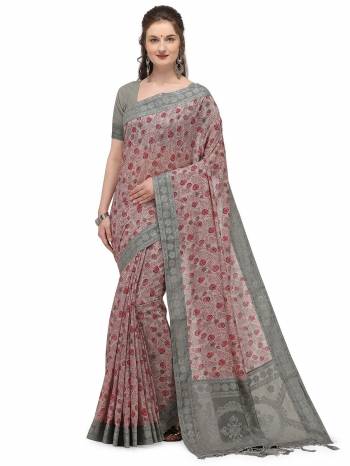 Look Attractive Wearing This Saree Paired With Contrasted Blouse.  This Heavy Designer Wevon,And Digital Printed With Embroidery Work Saree Is Chanderi Silk Based Which Gives A Rich Look To Your Personality. Buy This Pretty Saree Now.