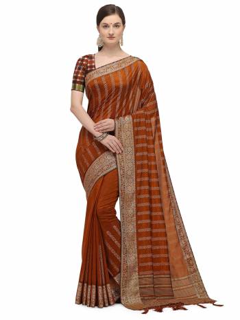 Grab This Pretty Elegant Looking Designer Saree In Fine Color Paired With Multy Colored Blouse. This Saree And Blouse Are Nylon Silk Based Beautified With Wevon Designer With Table And Digital Printed. Buy Now.