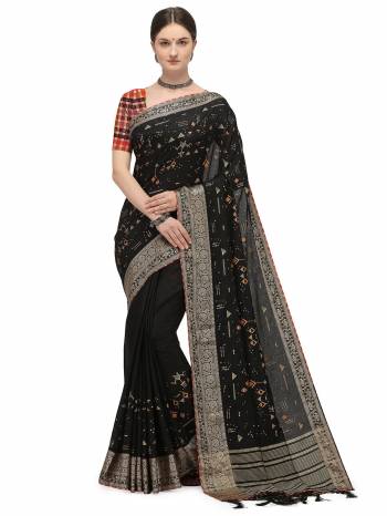 Grab This Pretty Elegant Looking Designer Saree In Fine Color Paired With Multy Colored Blouse. This Saree And Blouse Are Nylon Silk Based Beautified With Wevon Designer With Table And Digital Printed. Buy Now.