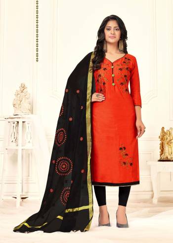 Garb This Designer Suit In Fine Color Paired With Dupatta. Its Multy Embroidered Work Top Is Fabricated On Slub Cotton Paired With Cotton Bottom And Chanderi Fabricated Dupatta With Work. It Is Light Weight And Easy To Carry Throughtout The Gala. Buy this Suit Now.