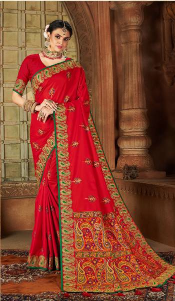 Adorn The Pretty Angelic Look Wearing This Heavy Designer Coding Embroidery With Diamond Work Saree In Fine Color Paired With Blouse. This Saree Is Fabricated On Weaving Silk Paired With Blouse. Its Pretty Color Pallete Will Give An Attractive Look To Your Personality. 