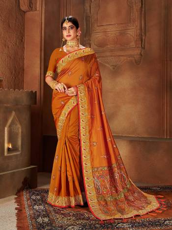 Adorn The Pretty Angelic Look Wearing This Heavy Designer Coding Embroidery With Diamond Work Saree In Fine Color Paired With Blouse. This Saree Is Fabricated On Weaving Silk Paired With Blouse. Its Pretty Color Pallete Will Give An Attractive Look To Your Personality. 