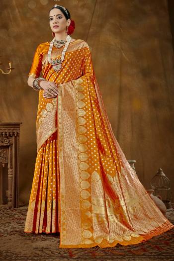 Garb This Pretty Elegant Looking Designer Party Wear Saree In Fine Light Color Paired With Blouse. This Saree Are Banarasi Silk And Blouse Are Banarasi Silk With Wevon Designer Work Saree And Blouse Beautified Saree. Buy Now.