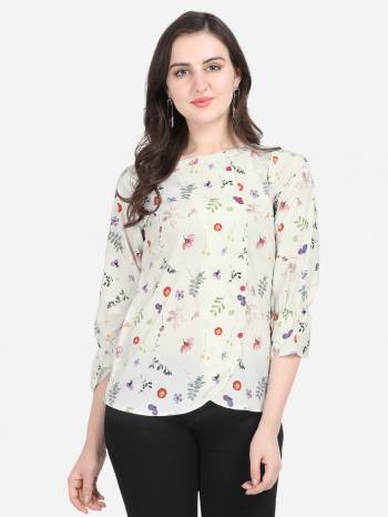 Attrective Look This Readymade Kurti In Fine Color Fabricated On American Crepe Beautified With Digital Printed. It Is Light In Weight And Easy To Carry All Day Long. 