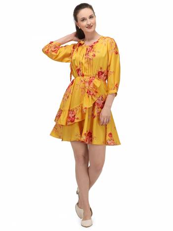 Defrent Attrective Look This Readymade Stylist Party Wear Kurti In Fine Color Fabricated On Linen Satin Beautified With Designer Printed. It Is Light In Weight And Easy To Carry All Day Long. 