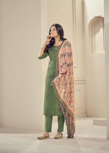 Garb This Designer Redymade Suit In Fine Color Paired With Dupatta. Its Designer Sequance Embroidery Top Is Fabricated On Jam Cotton Paired With Jam Cotton Bottom And Designer Digital Printed Muslin Dupatta. Buy this Suit Now.