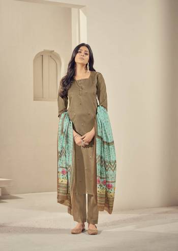 Garb This Designer Redymade Suit In Fine Color Paired With Dupatta. Its Designer Sequance Embroidery Top Is Fabricated On Jam Cotton Paired With Jam Cotton Bottom And Designer Digital Printed Muslin Dupatta. Buy this Suit Now.