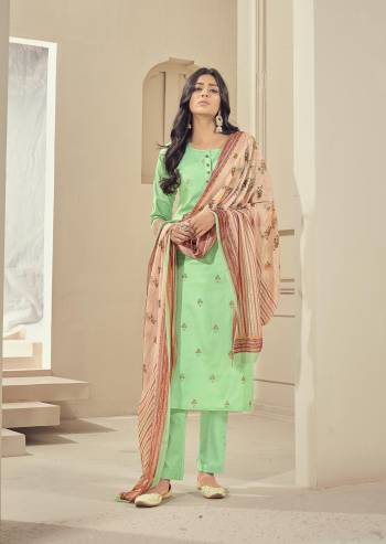 Garb This Designer Redymade Suit In Fine Color Paired With Dupatta. Its Designer Sequance Embroidery Top Is Fabricated On Jam Cotton Paired With Jam Cotton Bottom And Designer Digital Printed Muslin Dupatta. Buy this Suit Now.