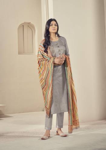 Garb This Designer Redymade Suit In Fine Color Paired With Dupatta. Its Designer Sequance Embroidery Top Is Fabricated On Jam Cotton Paired With Jam Cotton Bottom And Designer Digital Printed Muslin Dupatta. Buy this Suit Now.