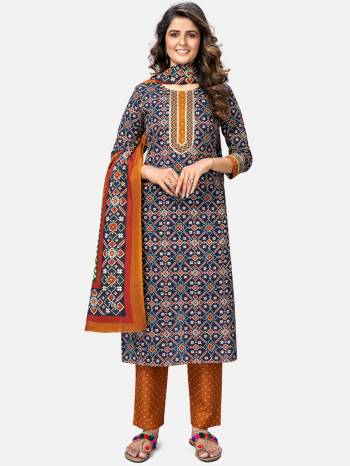 Attrective Summer Collection This Designer Redymade Suit In Fine Color Paired With Dupatta. Its Printed Top,Bottom And Dupatta Are Cotton Fabric. Buy this Suit Now.