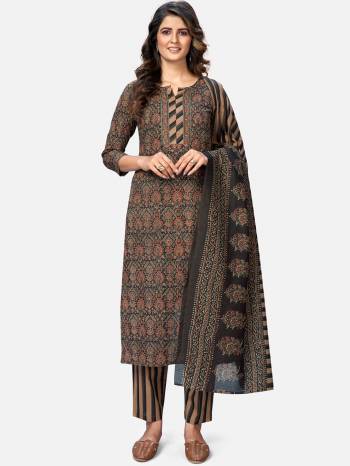 Attrective Summer Collection This Designer Redymade Suit In Fine Color Paired With Dupatta. Its Printed Top,Bottom And Dupatta Are Cotton Fabric. Buy this Suit Now.