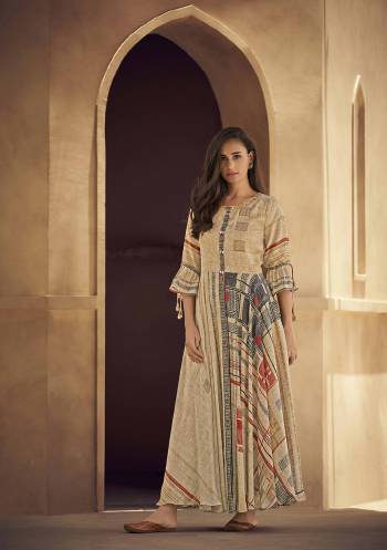 Flaunt Your Rich And Elegant Taste Wearing This Designer Readymade Long Gown In Fine Color. This  Pretty Gown Is Fabricated On Silk Blend Beautified With Designer Printed. Its Fabric Is Soft Towards Skin And Easy To Carry All Day Long. 