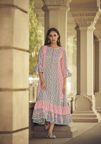 Flaunt Your Rich And Elegant Taste Wearing This Designer Readymade Long Gown In Fine Color. This  Pretty Gown Is Fabricated On Silk Blend Beautified With Designer Printed. Its Fabric Is Soft Towards Skin And Easy To Carry All Day Long. 