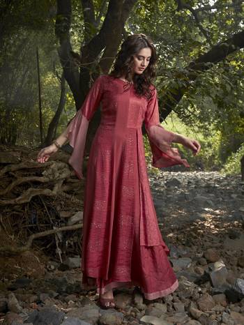 Attrective Your Rich And Elegant Taste Wearing This Designer Readymade Long Gown In Fine Color. This  Pretty Gown Is Fabricated On Soft Silk Beautified With Designer Printed. Its Fabric Is Soft Towards Skin And Easy To Carry All Day Long. 