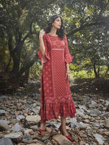 Attrective Your Rich And Elegant Taste Wearing This Designer Readymade Long Gown In Fine Color. This  Pretty Gown Is Fabricated On Rayon Silk Beautified With Designer Printed. Its Fabric Is Soft Towards Skin And Easy To Carry All Day Long. 