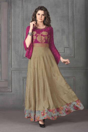 Attrective Your Rich And Elegant Taste Wearing This Designer Readymade Long Gown In Fine Color. This  Pretty Gown Is Fabricated On Rayon Silk Beautified With Designer Printed. Its Fabric Is Soft Towards Skin And Easy To Carry All Day Long. 