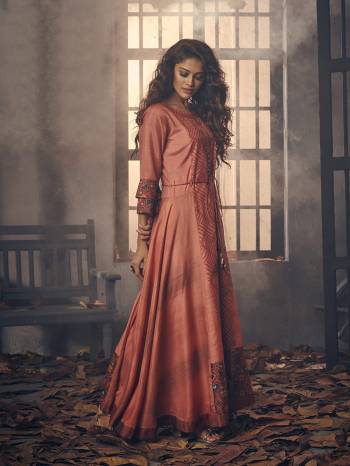 Attrective Your Rich And Elegant Taste Wearing This Designer Readymade Long Gown In Fine Color. This  Pretty Gown Is Fabricated On Blend Cotton Beautified With Designer Printed. Its Fabric Is Soft Towards Skin And Easy To Carry All Day Long. 