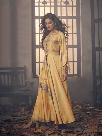 Attrective Your Rich And Elegant Taste Wearing This Designer Readymade Long Gown In Fine Color. This  Pretty Gown Is Fabricated On Blend Cotton Beautified With Designer Printed. Its Fabric Is Soft Towards Skin And Easy To Carry All Day Long. 