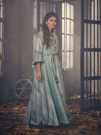 Attrective Your Rich And Elegant Taste Wearing This Designer Readymade Long Gown In Fine Color. This  Pretty Gown Is Fabricated On Blend Cotton Beautified With Designer Printed. Its Fabric Is Soft Towards Skin And Easy To Carry All Day Long. 